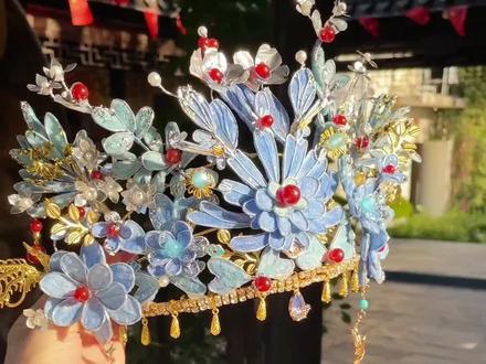 扭扭棒&非遗|“国风凤冠” #传统工艺手工制作 #手工diy制作 #手工创作 #扭扭棒 #扭扭棒凤冠
