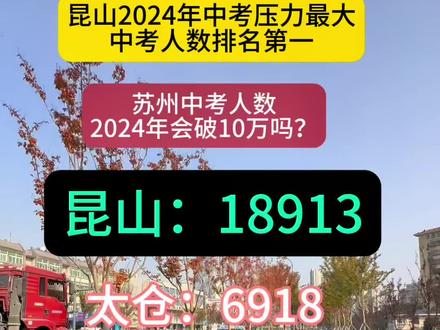 #昆山学区房刘芸 苏州中考人数2024年会破10湾吗?#昆山同城 #同城房产 #昆山