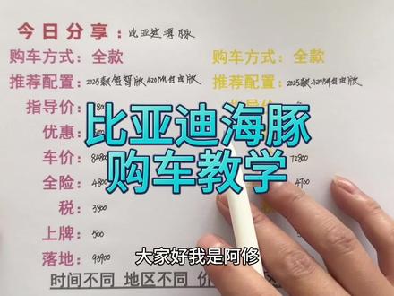 比亚迪海豚购车教学分享,比亚迪海豚买车攻略#汽车 #汽车人共创计划 #买车 #比亚迪 #比亚迪海豚