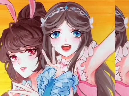 画斗罗大陆小舞和宁荣荣#学生党 #小舞 #小程序测试 #宁荣荣 #画画 @抖音青少年