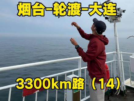 挑战从西安骑行至祖国最东端,黑龙江抚远,开启的第14天,从烟台坐轮渡到大连,海鸥一路相随,好兆头,正式进入东北,明天终于可以骑车了,我也终于要开始新的征程#用骑行去体验一座城市 #大连行程 #大连出海喂海鸥 #骑行vlog #vlog十亿流量扶持计划
