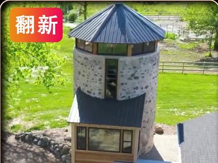 一口气看完:男人因为买不起房,就将百年筒仓改造成豪华三层洋房#荒野建造 #房屋改造 #房屋翻新 #解压助眠 #一剪到底