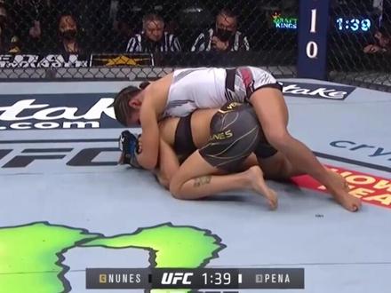惊天爆冷!UFC女子双冠王努涅斯第二回合遭裸绞降服!#UFC爆最大冷门 #ufc #格斗
