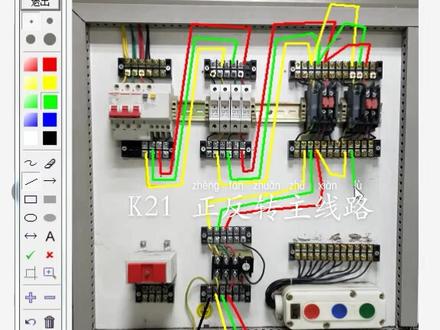 低压电工证考试,k22正反转(主线路)接线分享。#电工技术 #电工 #电工证考试 #电工知识