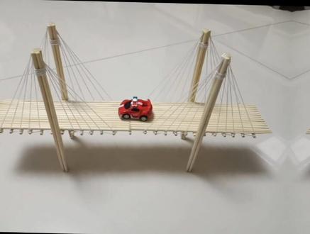 亲子手工制作——悬索桥#亲子手工#吊索桥#