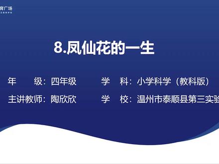 25新版教科科学4下-1.8凤仙花的一生(陶老师)