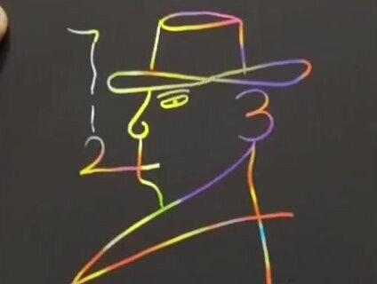 用数字画抽烟的帅哥#启蒙 #教育 #搞笑 #亲子 #简笔画