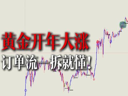 黄金开年大涨 订单流一拆就懂! #德湃订单流 #订单行为学 #交易员 #技术分析 #订单流交易