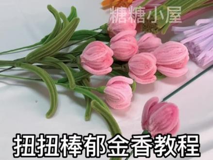 #扭扭棒 #郁金香 #手工花朵 认真看完就能学会,真的很简单🤩不信你看完试试#一束花的仪式感是用心的偏爱
