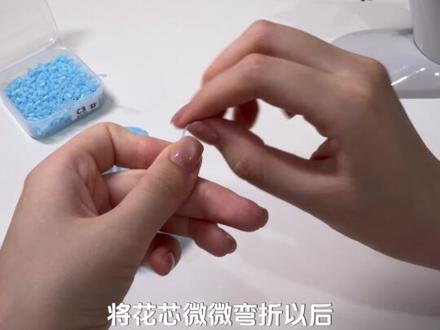 蓝色渐变拼豆花教程 #拼豆 #拼豆图纸 #手工 #花