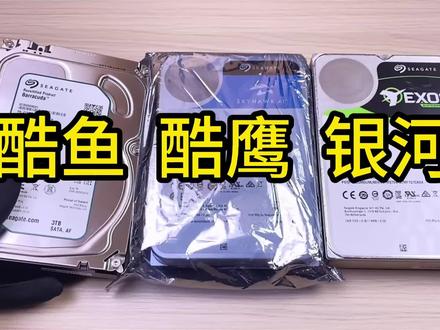 希捷硬盘系列怎么分辨,酷鱼酷鹰银河,垂直叠瓦#希捷 #硬盘 #拆机 #机械硬盘