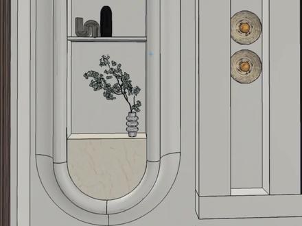 这样的法式墙面造型在酷家乐里怎么做呢?#酷家乐 #室内设计 #木作定制 #法式风格 #客餐厅