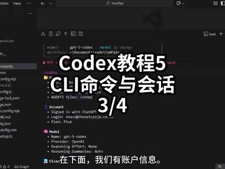 Codex教程5CLI命令与会话-3/4#AI编程 #Agent #Codex