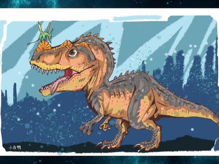 萌画【恐龙】之角鼻龙#绘画过程 #手绘 #恐龙