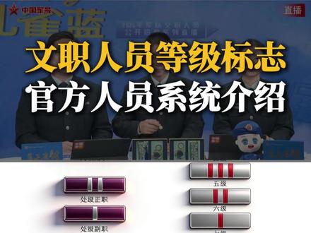 文职人员等级标识 官方人员系统介绍#军队文职 #文职 #文职考试 #博时教育文职