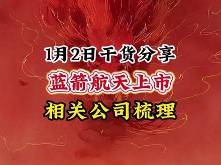 蓝箭航天相关上市公司#股票 #股市 #股民