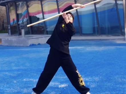 #棍花#棍花教学 棍术基本功:云拨棍,3步教你学会云拨棍。#弘扬中华武术