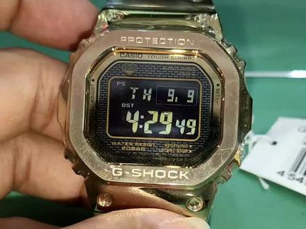 卡西欧小金块GMW-B5000使用演示1,手动调整数字时间,钢带款带蓝牙电波小方块调整#卡西欧时间怎么调