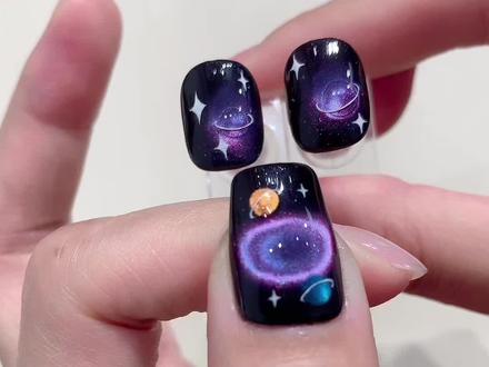 快乐星球#美甲 #美甲教程 #猫眼 #猫眼美甲 #猫眼美甲教程