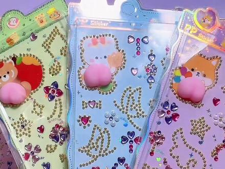 钻石➕捏捏乐你玩过吗,送给女生的可爱礼物必备#手帐贴纸 #帖纸