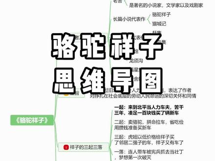 教你用思维导图高效阅读骆驼祥子#思维导图 #思维导图软件 #骆驼祥子思维导图 #骆驼祥子 #阅读理解