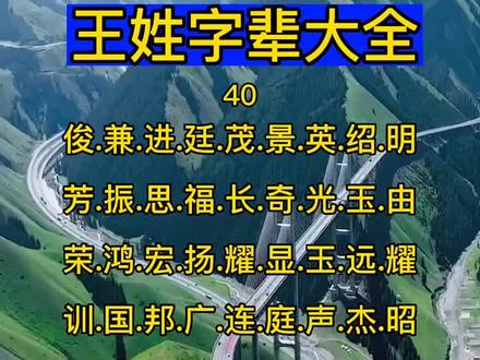 王姓字辈大全 "王氏家族 "天下王氏一家亲 "王氏
