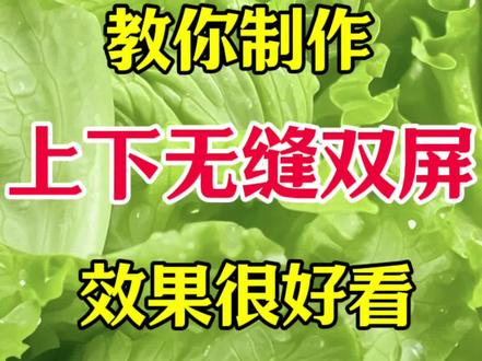 无缝双屏效果很好看 #教程 #剪辑教程