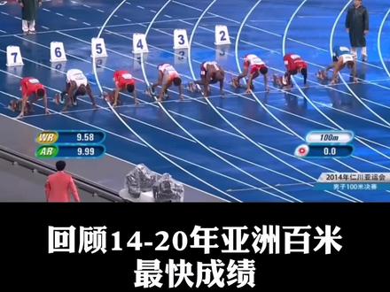 那些14-20年的亚洲百米年度最快飞人,看看都有谁#短跑 #亚洲 #百米