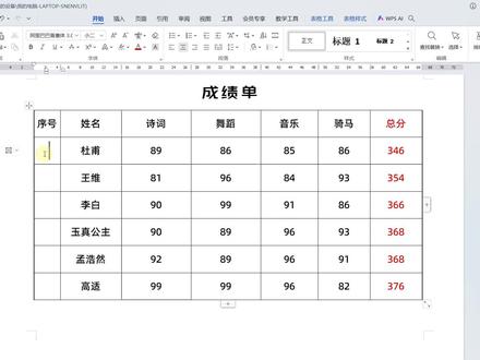 文档表格自动编号与排序实战技巧,学会离办公小能手又近一步! #wps技巧教程 #office办公技巧