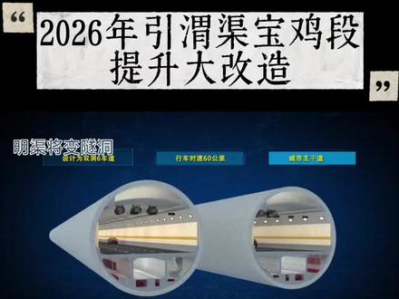 引渭渠,明渠变隧道河 #每天分享科普知识 改造主要做什么?主线工程:新建20.216公里输水隧洞(从林家村至王家崖水库),配套检修支洞和节制设施。
系统升级:同步实施渠道、建筑、泵站、信息化等12大类改造。
最终目标:实现彻底除险、灌溉稳定、生态优化、空间释放、运行高效。
这一次改造,不只是修一条水渠,更是为城市筑牢安全底线、为发展打开新的空间、为未来储备可持续的动能。2026年,是一个重要的起点——危险将埋入地下,机遇将露出地面。