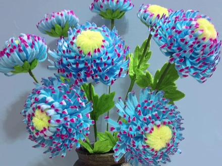 姐妹们你们要的牡丹菊教程来啦 #教程#手工#DIY#扭扭棒的100种玩法 #好看的花一定要分享给你