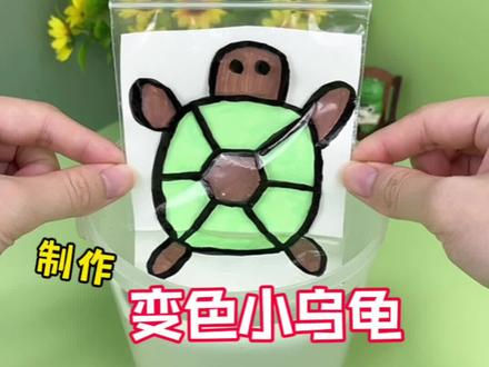 挑战制作变色小乌龟🐢 #手工diy #创意diy #创意手工