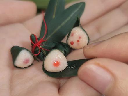 粘土迷你小粽子端午微缩食玩手工粘土教程 #粘土#端午节手工 #此视频申请抖音热门 @抖音小助手