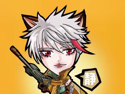 王者荣耀百里守约,想学吗?我教你啊……#原创 #q版头像 #板绘 #插画 #百里守约