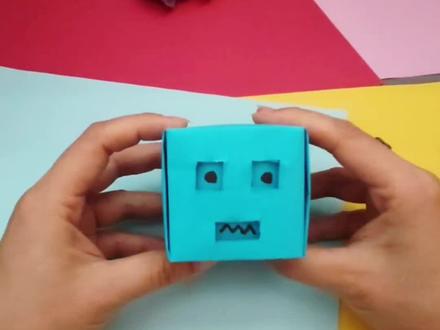 好玩又减压的变脸盒子,快来试试吧#折纸 #儿童手工 #亲子互动 #动手动脑 #一学就会系列