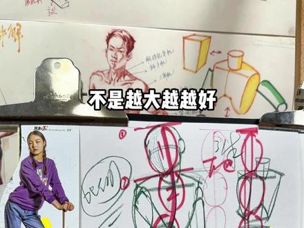 秒懂速写站姿比例 #速写 #美术生 #画画 #人体站姿