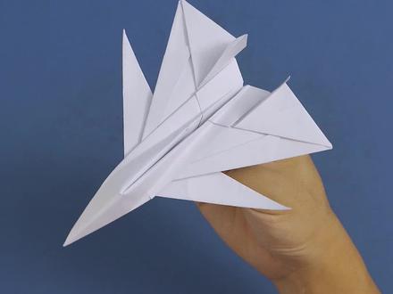 教你折超帅的超鸭翼喷气战斗机#纸飞机 #手工折纸 #童年的纸飞机