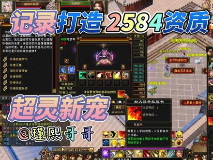 记录打造2584资质超灵珍兽-新年烈火甜心兔。 #新天龙八部怀旧服 #天龙陪我云过年
