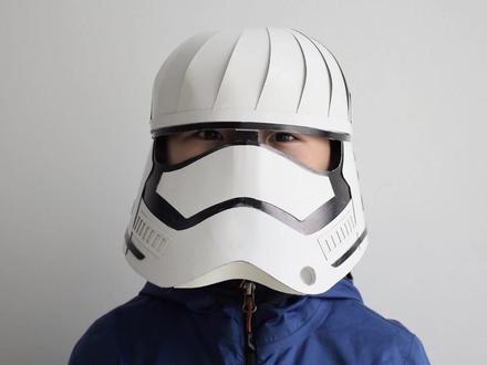 给娃做个《星球大战》里的白兵头盔,挑战一下难度!你看像不像?