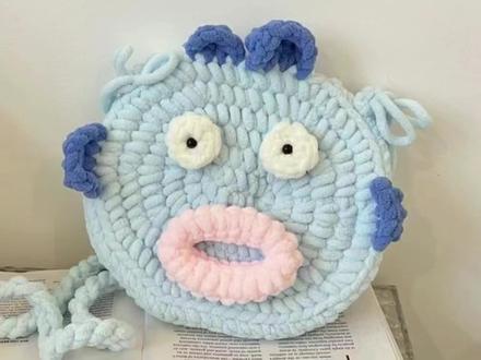 小丑鱼斜挎包主体部分(1)#手工diy #教程 #手工 #原创作品