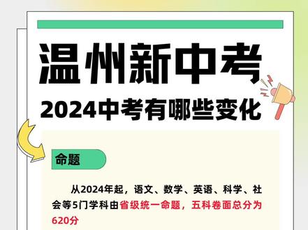 温州家长看过来!2024年中考有变化啦!如何解读?
#温州 #温州中学 #新中考