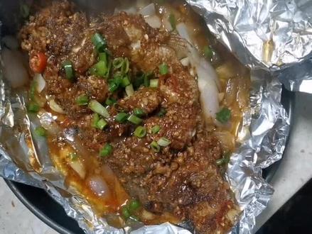 烤鲈鱼…补脑菜#鲈鱼 #烤箱烤鱼 #妈妈爱烧饭@Akayi