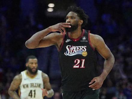 #恩比德40分 赛季新高!#奎因 攻防俩端堪称灾难,就这样鹈鹕队依旧被认为是未来希望!#76人战胜鹈鹕