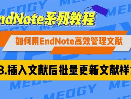 如果期刊要求按照参考文献出现的顺序排版引用文献,该如何利用EndNote一键批量更新文献样式?#Endnote#论文排版 #文献管理 #科研日常