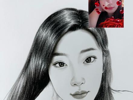 达子手绘,像花一样绽放!#画画#素描#人物肖像 #手绘#速写