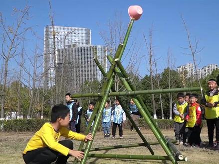 进阶绳结营之制作#罗马炮架 !赞叹孩子们超凡的动手能力!#diy手工制作 #宣城