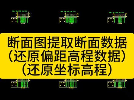 Cass纵断面图批量提取断面数据:还原偏距高程里程文件+实地坐标高程数据 #cad插件 #cass插件 #断面提取