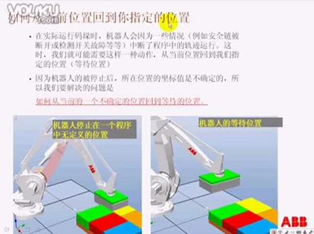 ABB机器人轨道被中断后自动回等待位的操作
