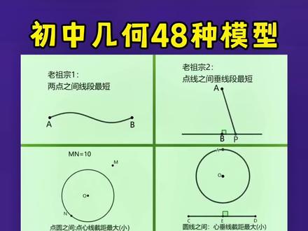 初二是数学的分水岭,#几何 学不好的同学,赶紧把这本#初中几何48模型 备上,数学不再拖后腿 #初中数学