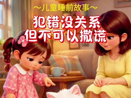 犯错没关系,但不可以撒谎
儿童睡前故事:小朋友人格品行的培养《犯错没关系。但不可以撒谎》#创作者中心 #创作灵感 #儿童睡前故事#绘本故事 #亲子教育